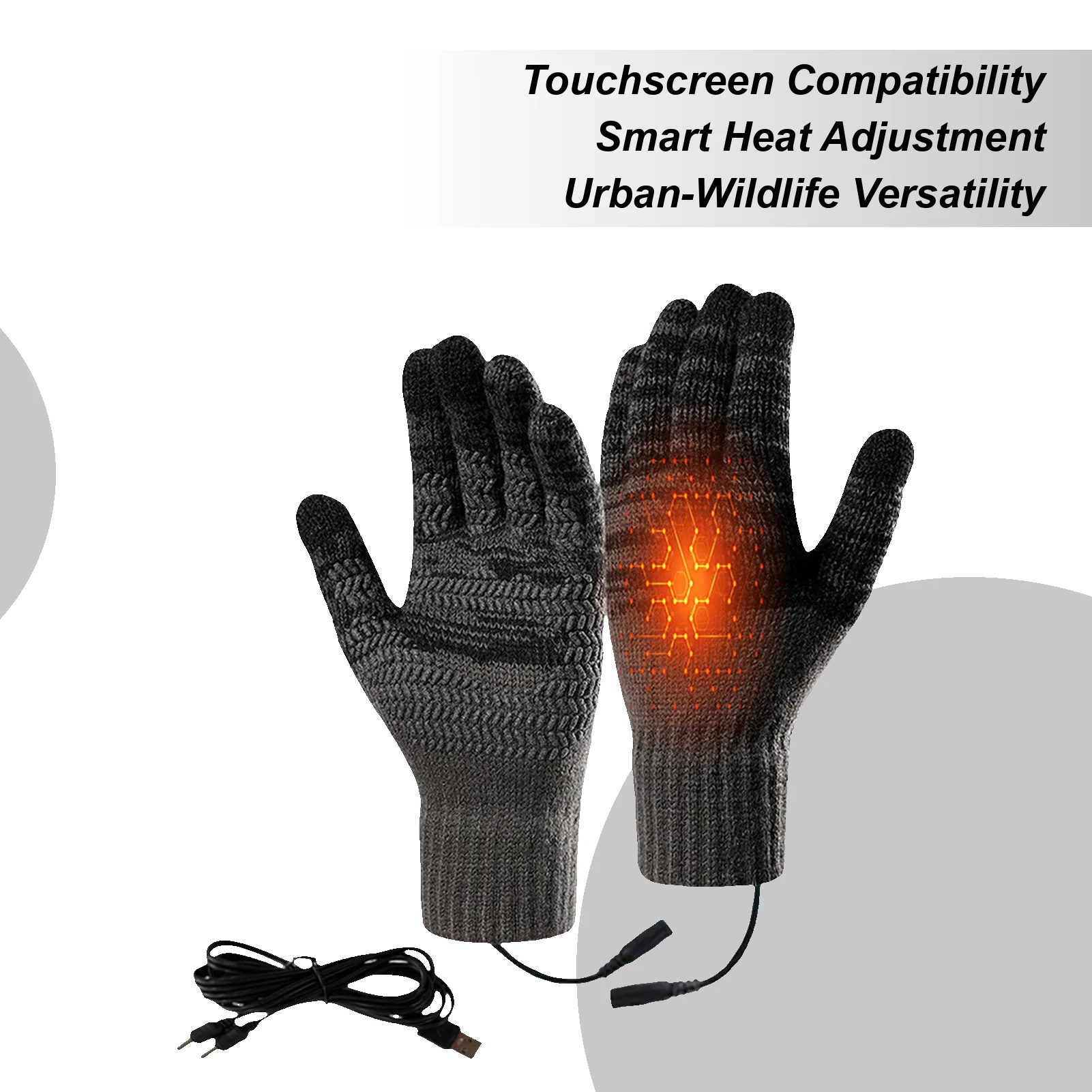 motorcycle Heated Gloves Electric Touchscreen Heating Gloves Winter Thickened Thermal Mittens for Cycling Skiing Outdoor