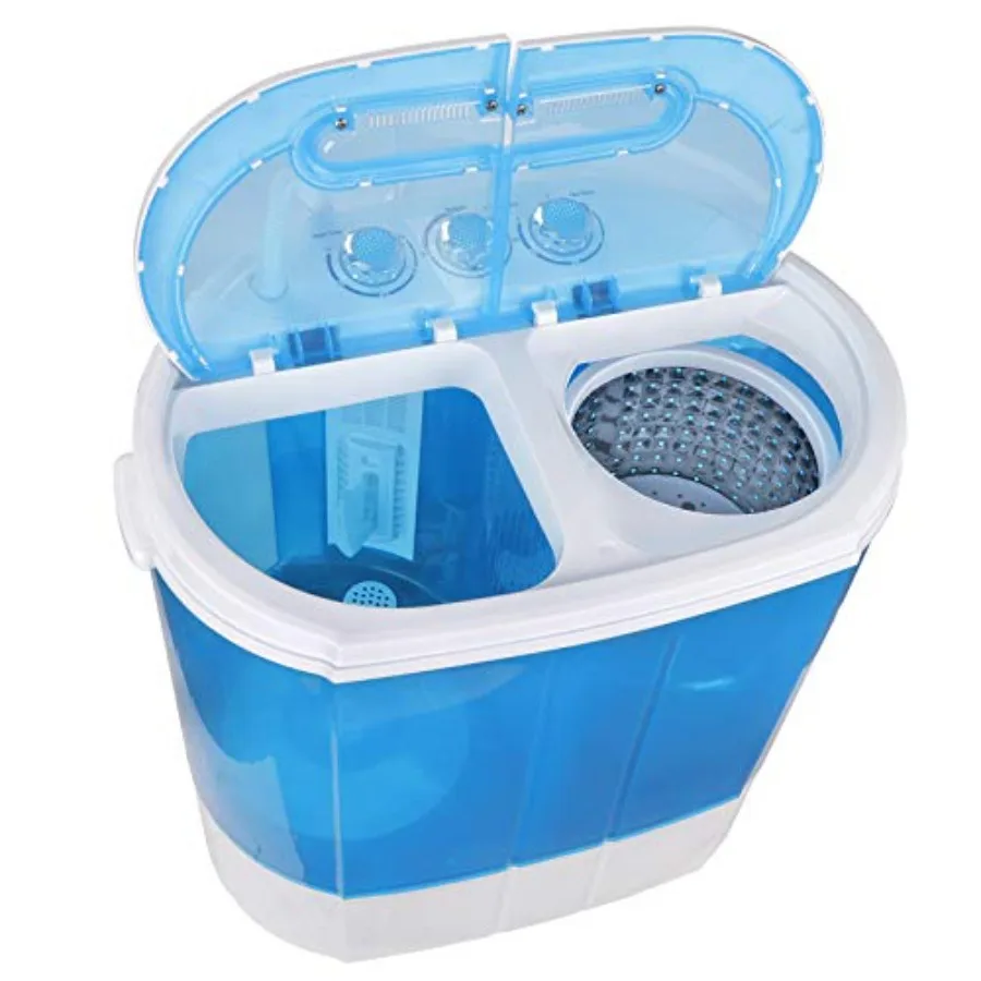 

Portable Washer Compact Twin Tub 9.9 LB Mini Top Load Washing Machine Washer/Spinner w/ 6.57 FT Inlet Hose