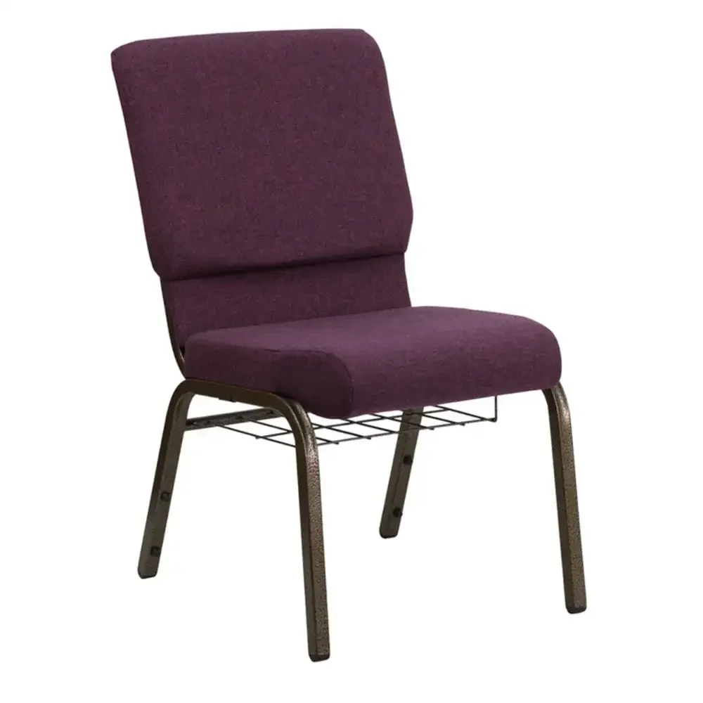 Iron Steel Interlocking Padded Church Furniture Auditorium Chair for Church Stack Modern Metal Hotel Furniture