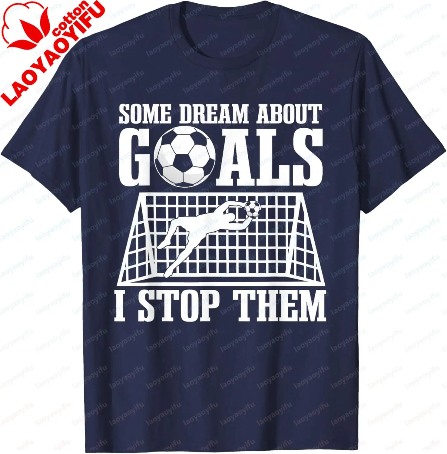 Goalie Soccer Player Goalkeeper Team Keeper Sport Goaltender T-Shirt Mens Fashion Cotton Tee Graphic T Shirts Camisas