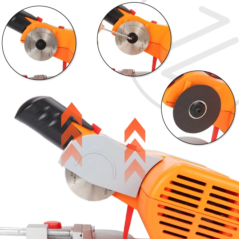 Image of Degreat Mini-Gehrungssäge zum Schneiden von Metall, für Pfeilschäfte, Holzarbeiten, Hobby-Miniaturmodellbau, kleines elektrisches Tischsägewerkzeug, 223/5,56 Messing, maximale Schnittlänge. 1/2' hoch