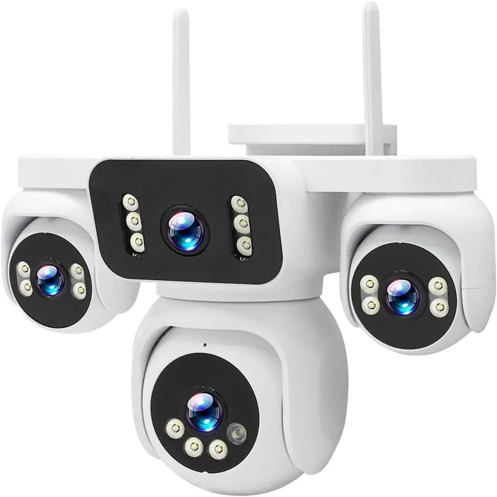 

All-in-One Outdoor Security System: 8MP PTZ Camera with AI Detection, 16X Zoom, Night Vision, Weatherproof, 2-Way Audio, Dual St