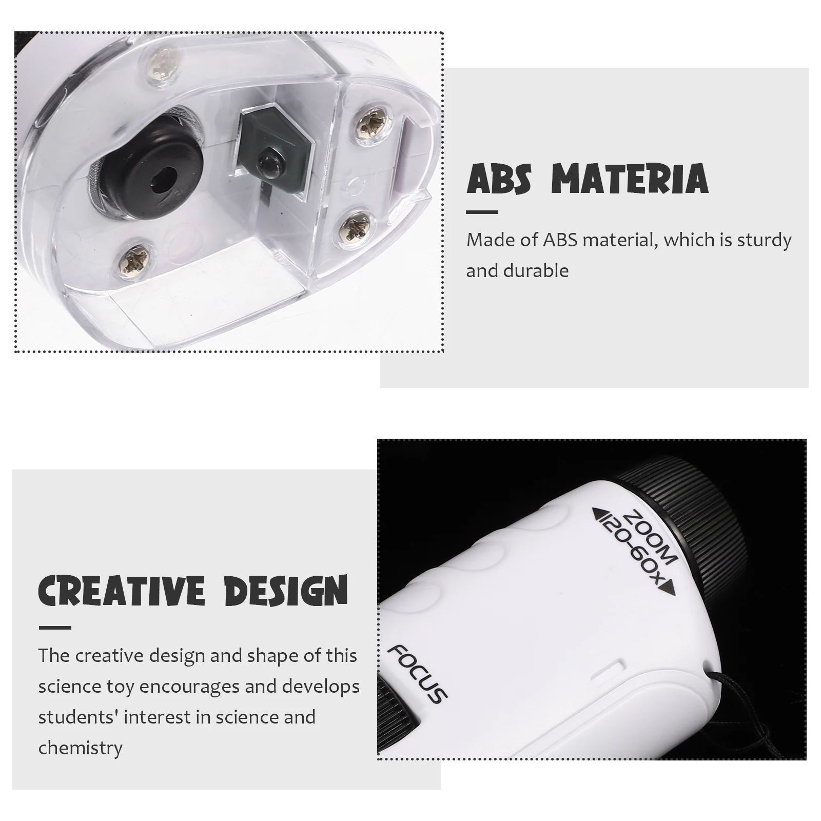 Microscopio monoculare portatile osservatore biologico portatile laboratorio educativo lente d'ingrandimento scientifica uso scolastico