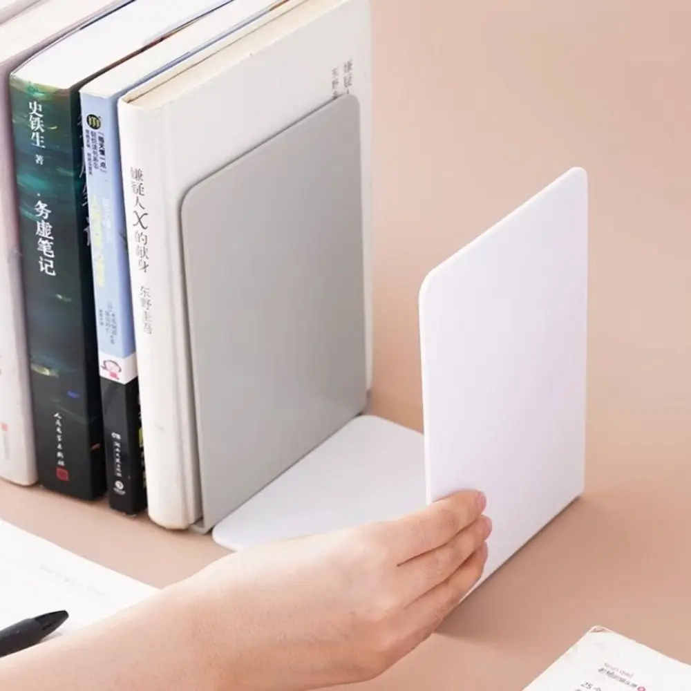 Imagem -02 - Simples L-shaped Desktop Book Stand Espessado Armazenamento Rack Student Book Block Papelaria Simples Ins Vento