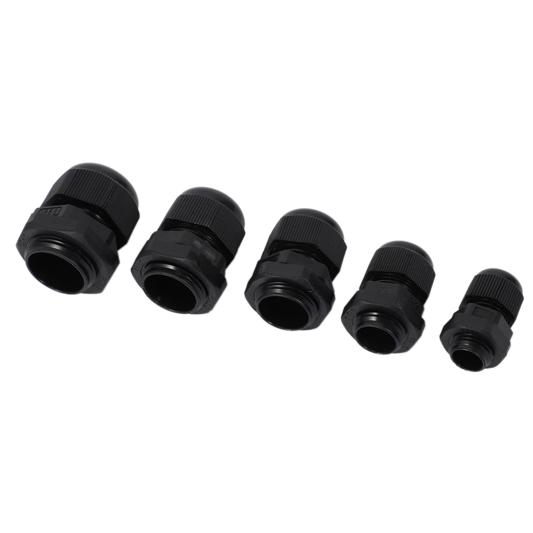 Y39A-48 Pcs Plastic Waterproof Adjustable 3.5 - 13Mm Cable Gland Joints, PG7, PG9, PG11, PG13.5, PG16, Pack Of 24