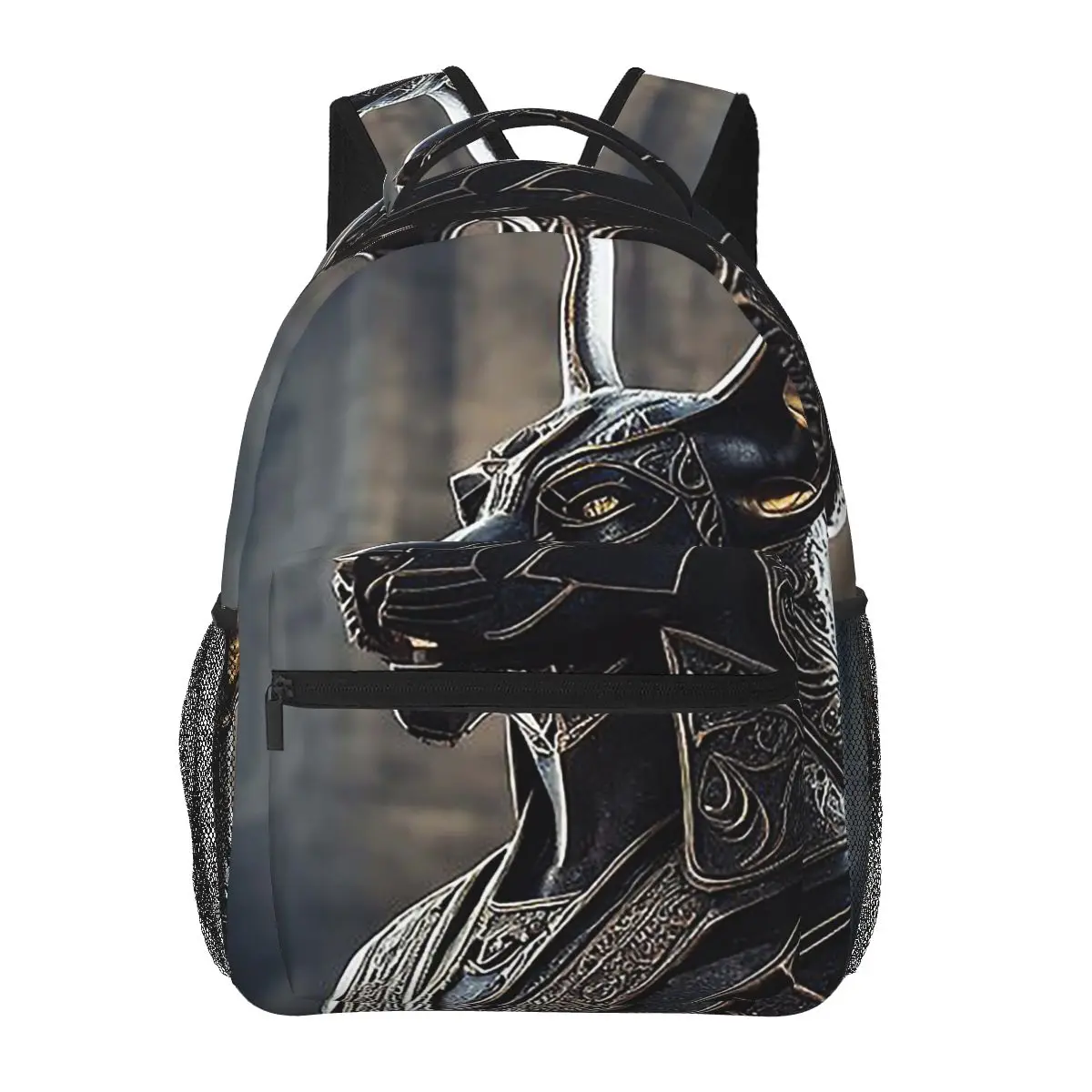 

Egyptian God Anubis Art Backpacks Boys Girls Bookbag Students School Bags Cartoon Travel Rucksack Shoulder Bag Large Capacity