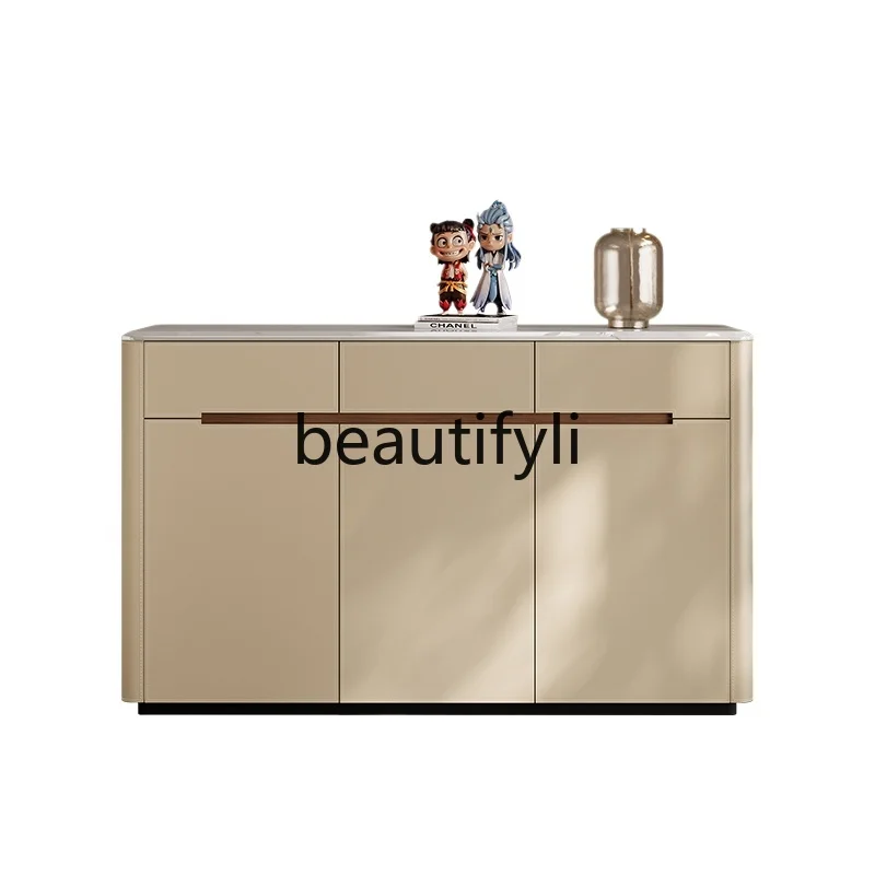 

Natural marble, home door, large-capacity solid wood shoe cabinet in the entrance cabinet