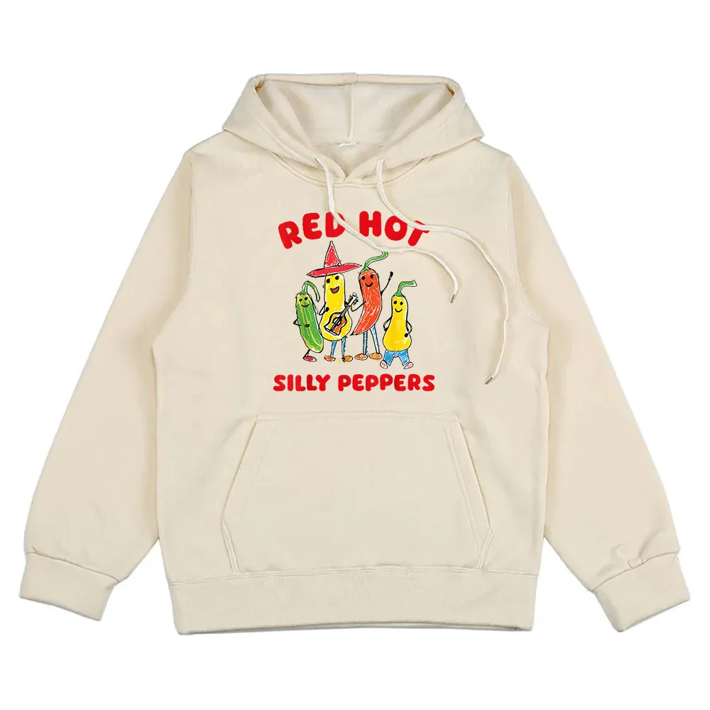 

Red Hot Silly-Peppers Hoodies Sudaderas Hombre Winter Fleece Hooded Pullovers Cartoon Graphic Printing Sweatshirts Men Hoodie