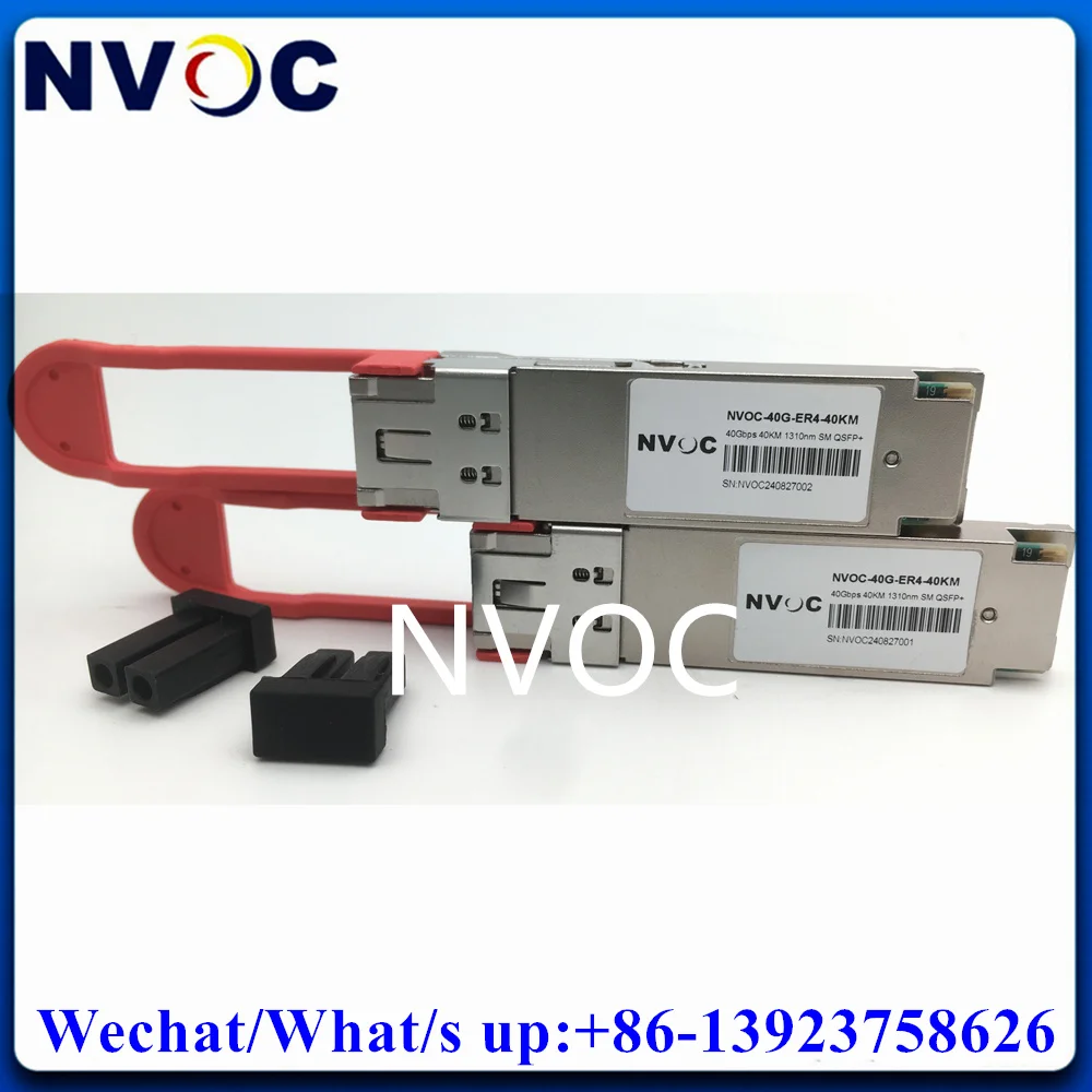 4 Stück 40 Gbit/s QSFP 40 km ER4 Duplex LC SMF 1270–1330 nm Glasfasermodul QSFP-40G-ER4 kompatibel 40GBASE-ER4 40 km LC DOM Transceiver