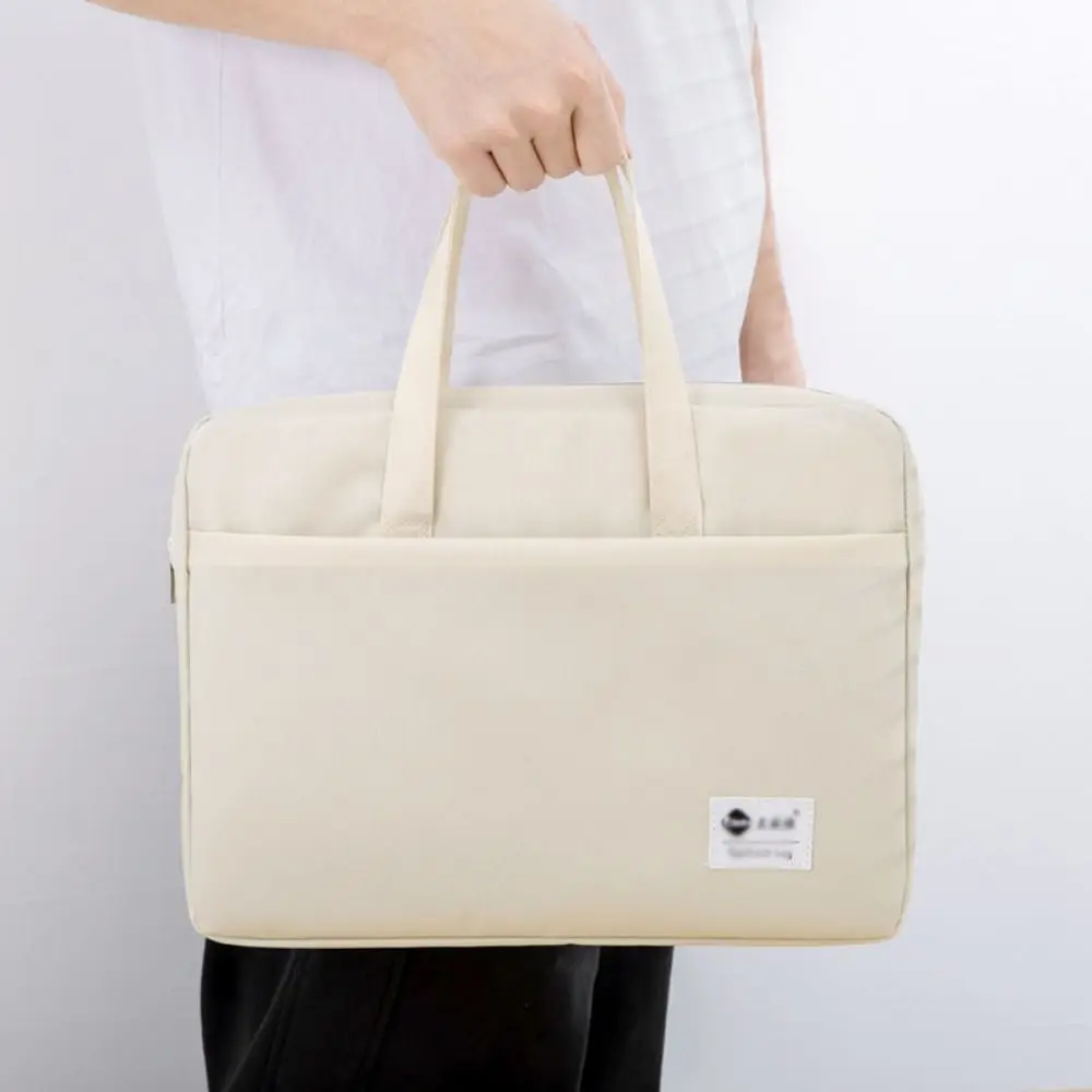 Large Capacity Document Storage Bag Oxford Cloth Double Layer Book Storage Bag Waterproof with Handle Minimalist File Folder