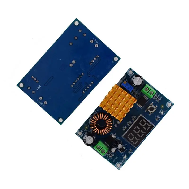 ABKL-2Pcs XH-M411 DC 4-35V To 5-45V Boost Module Digital Voltmeter Boost Converter Board 5A Power Adjustable Step-Up Module