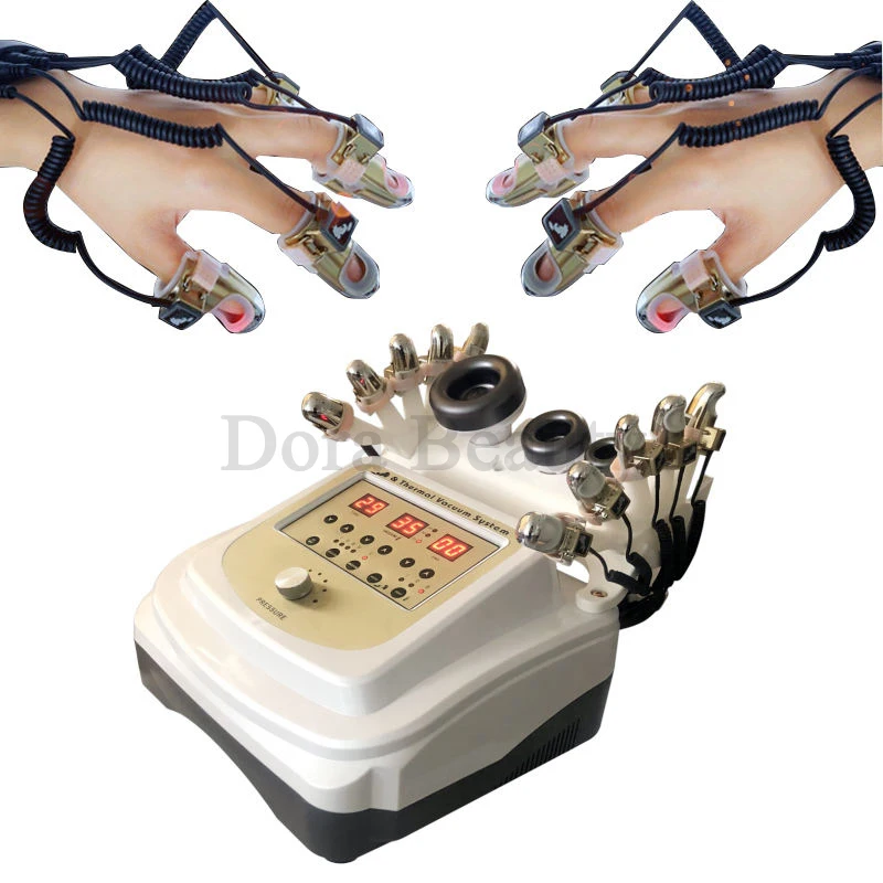 Portable Body Massage Vacuum Microcurrent Galvanic Golden Finger EMS Facial Tightening Body Heat Therapy Beauty Device