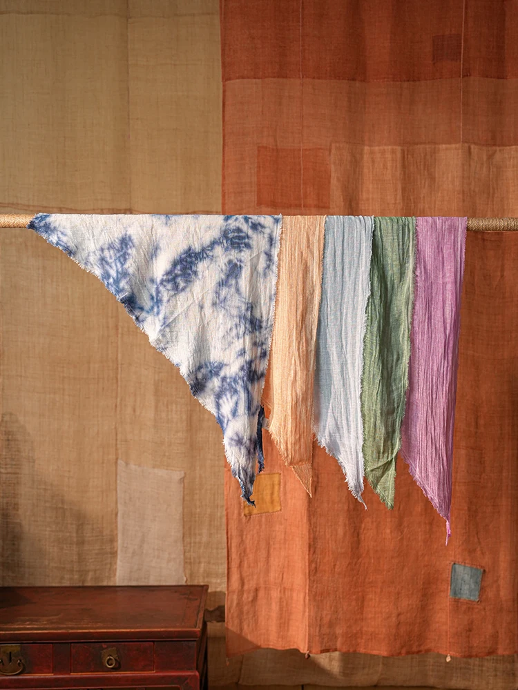 Echarpe-carree-decorative-en-coton-et-lin-teint-pour-femme-nouvelle-collection-ete-design-fait-main