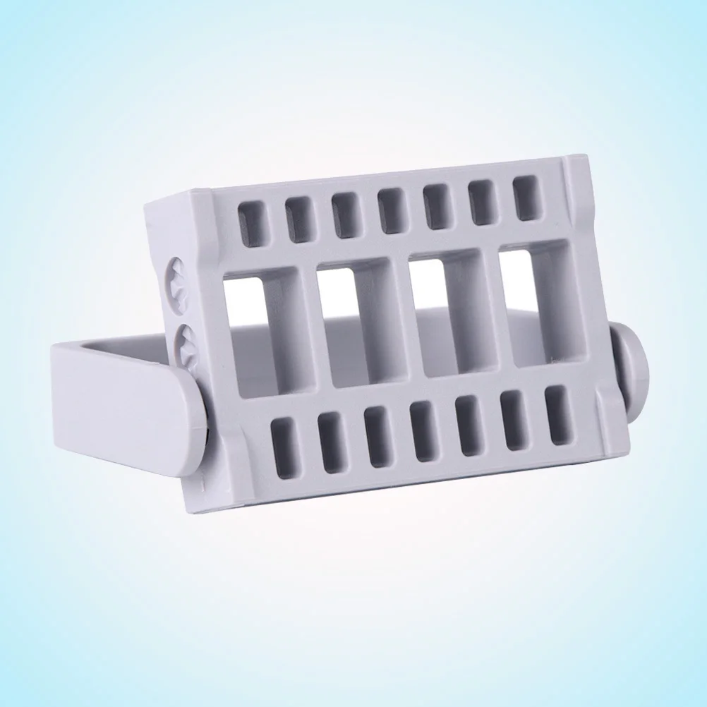 

16 Holes Nail Grinding Head Holder Storage Box Practical Design Manicure Organizer Nail Grinding Tool Box Grey
