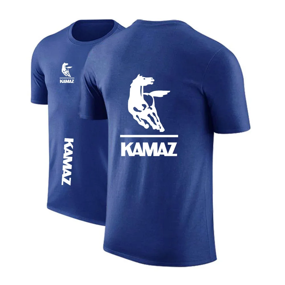 2024 Summer Men's KAMAZ TRUCK Logo Print Personality Solid Color Ordinary Short Sleeve Popular O-Neck Fashion Quick Drying Tees