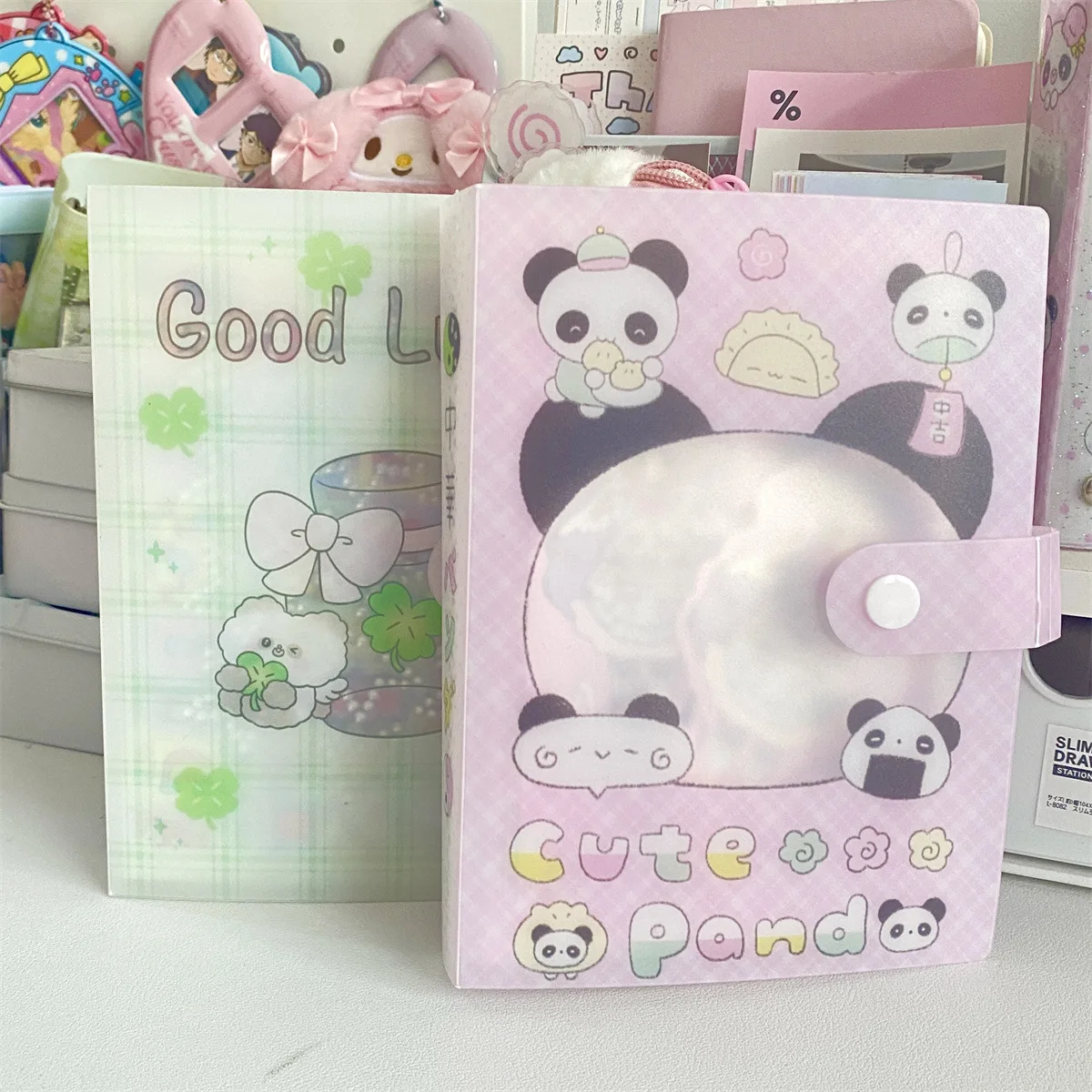 A6 Panda Sticker Storage Booklet With 20Pcs Capacity Card Ticket Album Postcard Storage Booklet Album Stationery