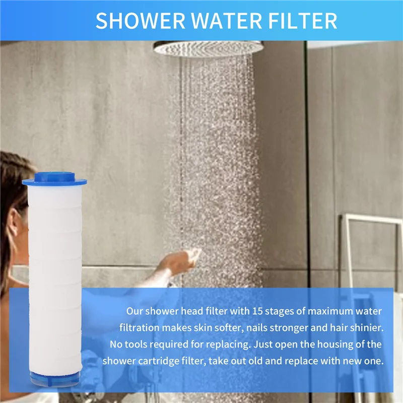 

ABGR-10Pcs Сменный душевой фильтр для жесткой воды - Высокопроизводительный фильтр для душа для удаления хлора и фтора