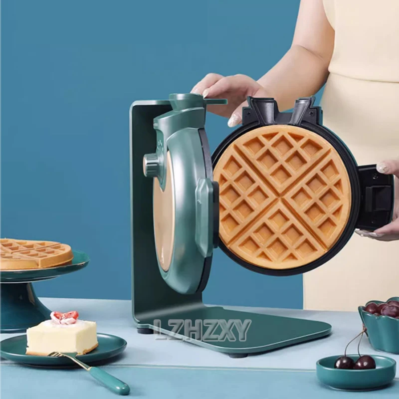 Electric Waffle Machine Portable Home Breakfast Machine Waffle Maker Breakfast Roundness Shaped Waffle Maker Cooking Appliance