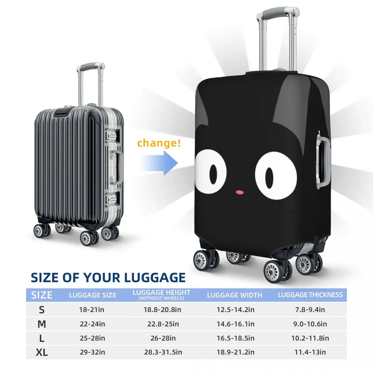 J-Jijis Suitcase Cover Japanese Anime Strectch Business Protection Luggage Case Flight