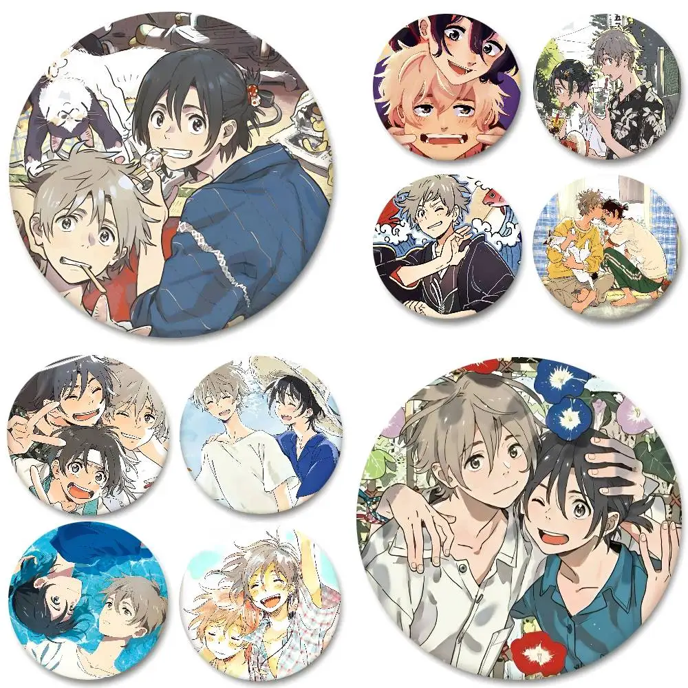 Anime The Stranger By The Beach Abzeichen Runde Abzeichen Weißblech Münze Brosche Kleidung Rucksack Zubehör Anstecknadel
