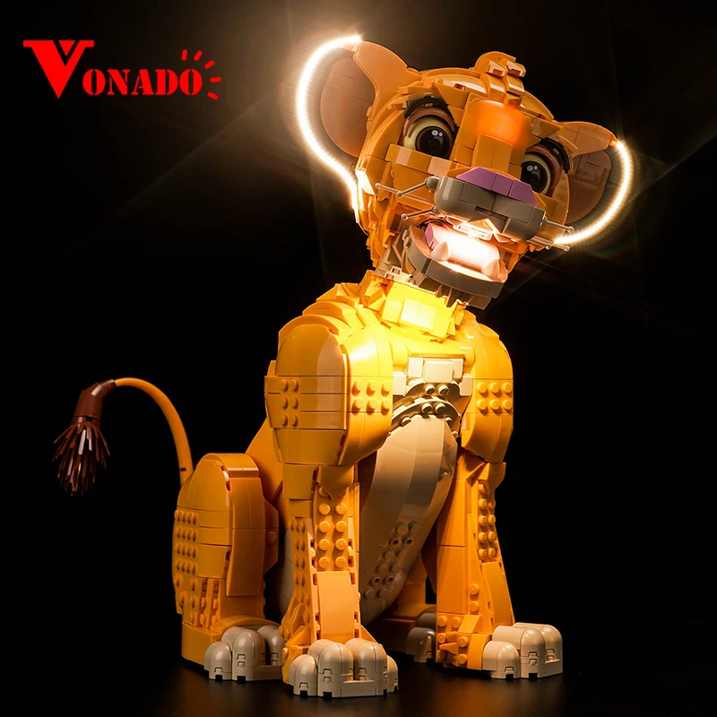 Vonado LED Light 43247 Set is suitable for Young Simba the Lion King building block gift (only including lighting accessories)