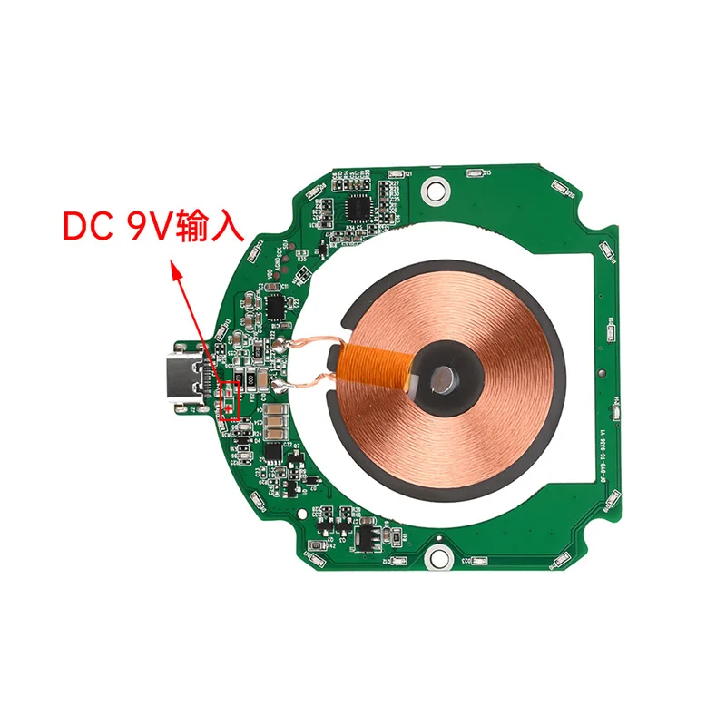 Transmitter Module Coil Circuit Board 15W Type-c Qi Fast Charging Wireless Charger PCBA DIY Standard Accessories