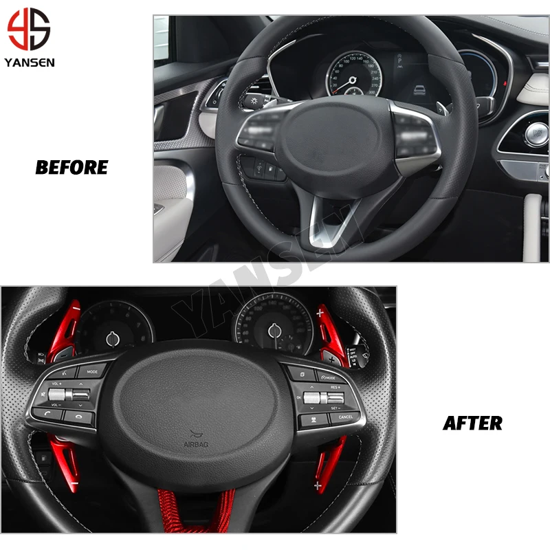 Steering Wheel Sticker Shift Paddle Shifter Extension For Hyundai Tucson Genesis G70 Elantra Sonata Accessories