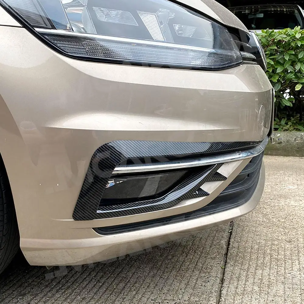 

Front Fog Lamp Cover Trim Bumper Decoration for Volkswagen Golf 7.5 MK7.5 2017 2018 2019 ABS Car Styling Bodykits Accessories