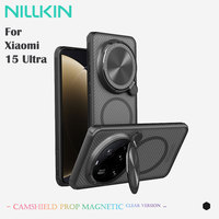 NILLKIN Magnetic Case for Xiaomi 15 Ultra, Micro-Transparent, Anti-Scratch Lens Stand, TPU/PC Full Protection, 360° Shockproof
