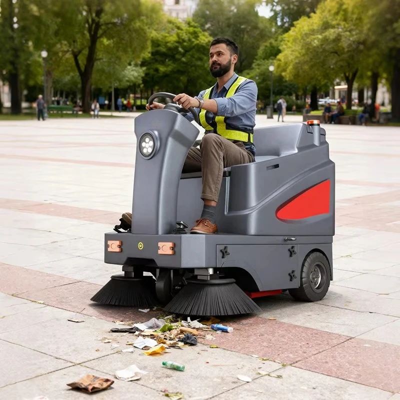 Electric Road Sweeper Closed Dust Cabin Sweeping Equipment For Hospital Campus Flying Dust Blocking Sweeping Sanitation