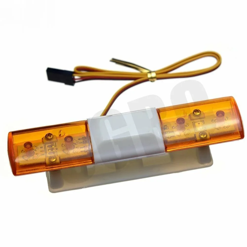 LED 360 Degrees Rotate Flash Police Light For 1/10 1/8 1/5 RC Car Crawler Short-Course Truck Drifting Tamiya Yokomo
