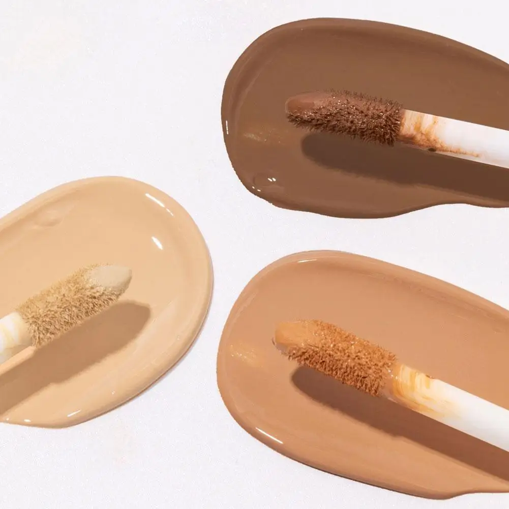 Julystar corretivo 10ml de longa duração à prova d'água cobre olheiras e cicatrizes de acne 2 em 1 corretivo líquido para olhos e lábios