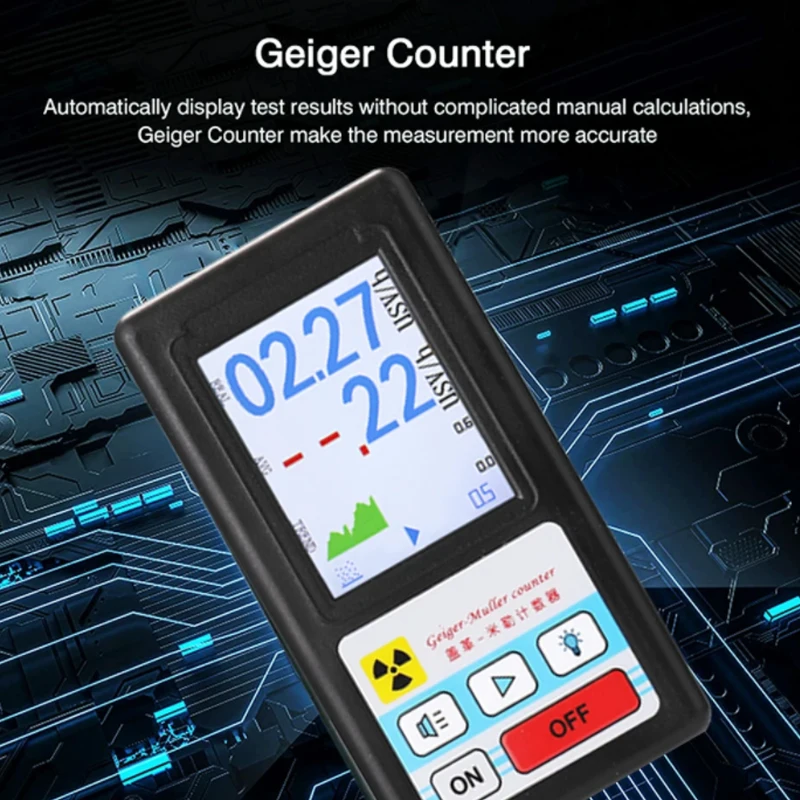 BR-6 Geiger Counter Detektor Radiasi Nuklir Dosimeter Pribadi Detektor Gamma Beta Sinar-X Alat Marmer Penguji Radioaktif LCD
