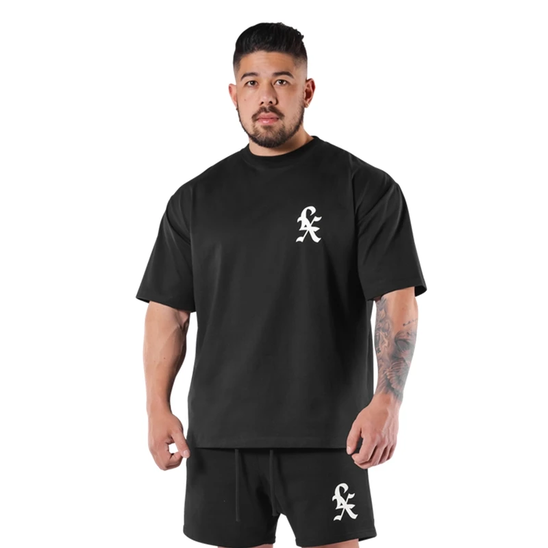 LYFT Joint nowy męski sportowy T-Shirt Oversize z bawełny letnia koszulka trening koszulki do biegania mężczyzna Streetwear z krótkim rękawem męska