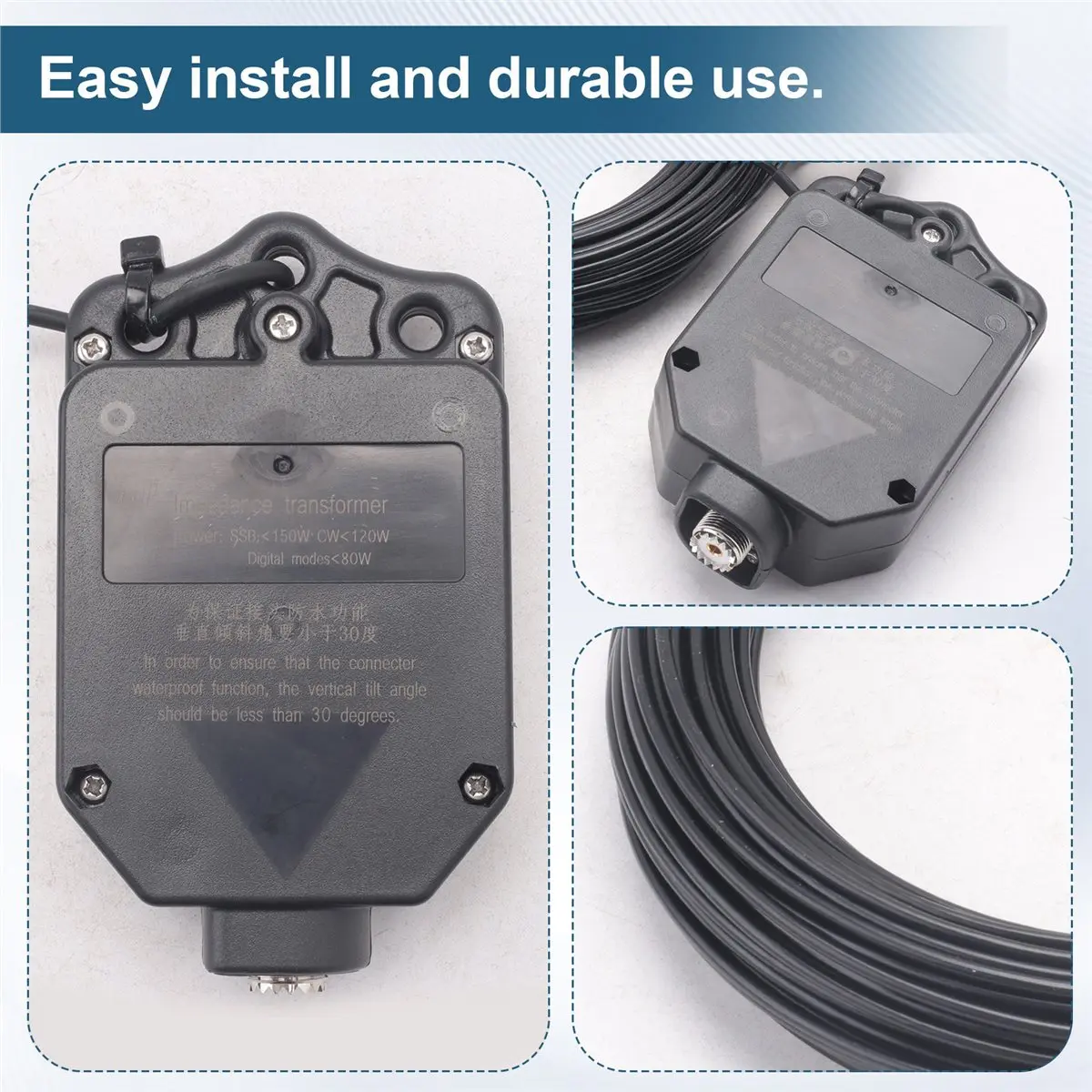 

lucky JYR8010 End Fed Antenna Shortwave Antenna 8-Band 150W HF Antenna Meets Your Need of 3.5-29.7Mhz