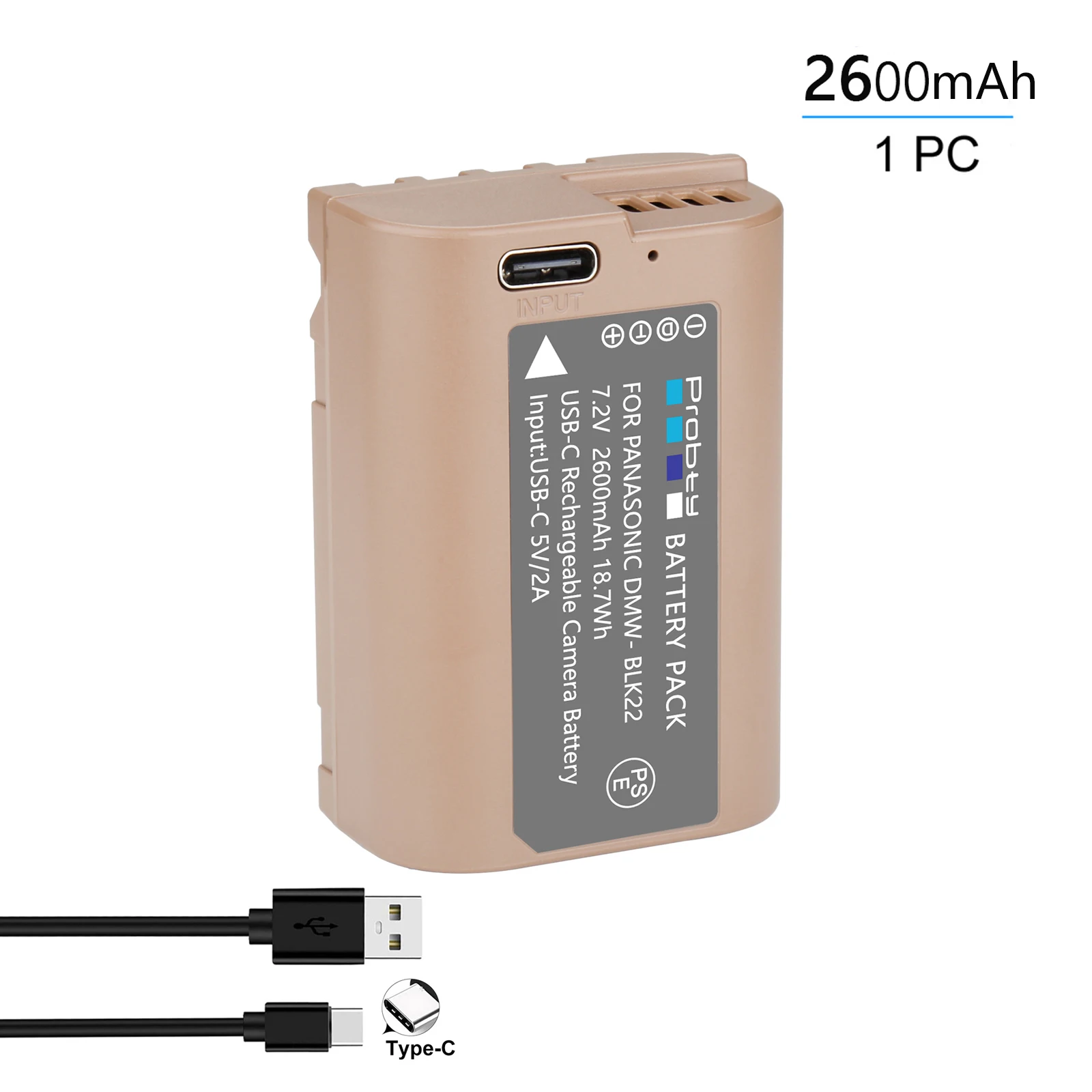 DMW-BLK22 Battery for Panasonic LUMIX DC-S5 GH5 II GH6