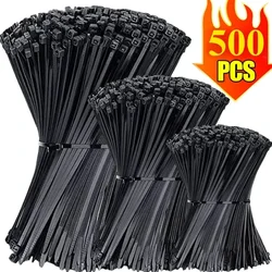 100/300/500pcs Multiple Specifications Plastic Strap Cable Zip Tie Width 2.5/3.6/4.6 Mm Self-Locking Flexible Nylon Cable Tie