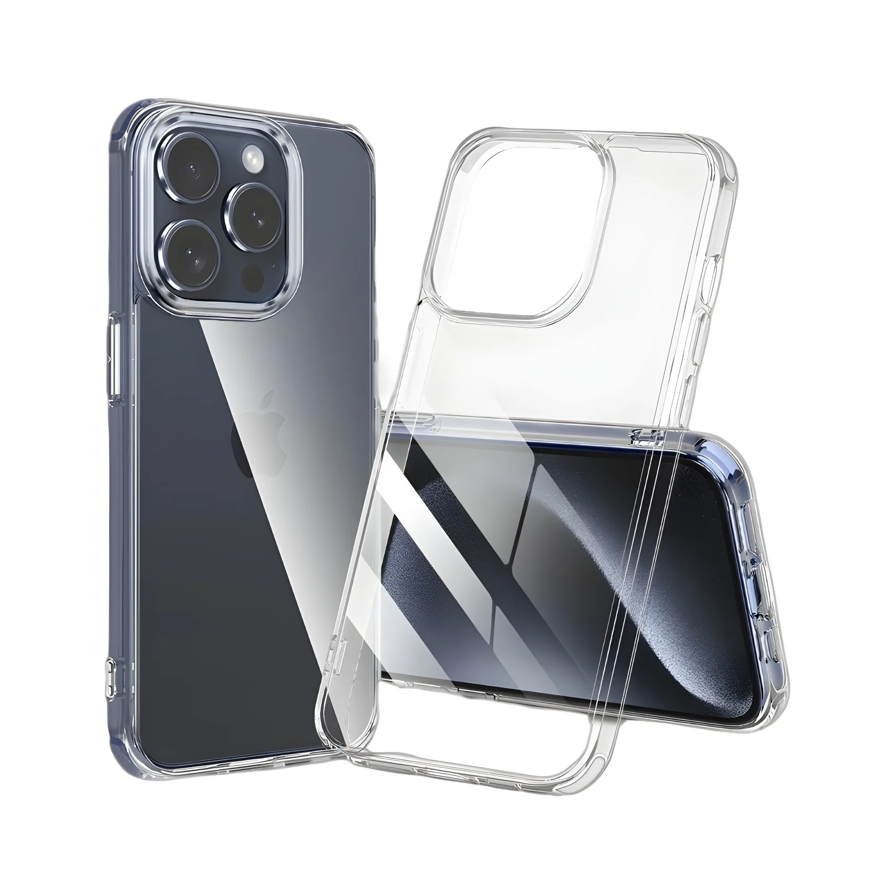 

Ультратонкий прозрачный жесткий чехол для ПК для iPhone 16, 15, 14, 13, 12, 11 Pro Max, тонкий противоударный чехол-бампер для телефона