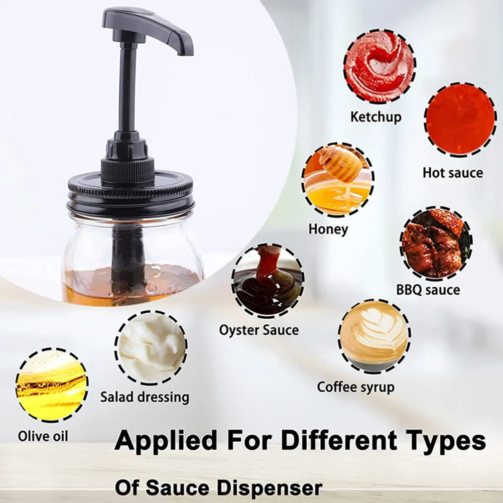 

2Pcs Plastic Syrup Bottle Pumps Honey Dispenser Pumps Convenient Press Type Pump Heads for Syrup Bottles