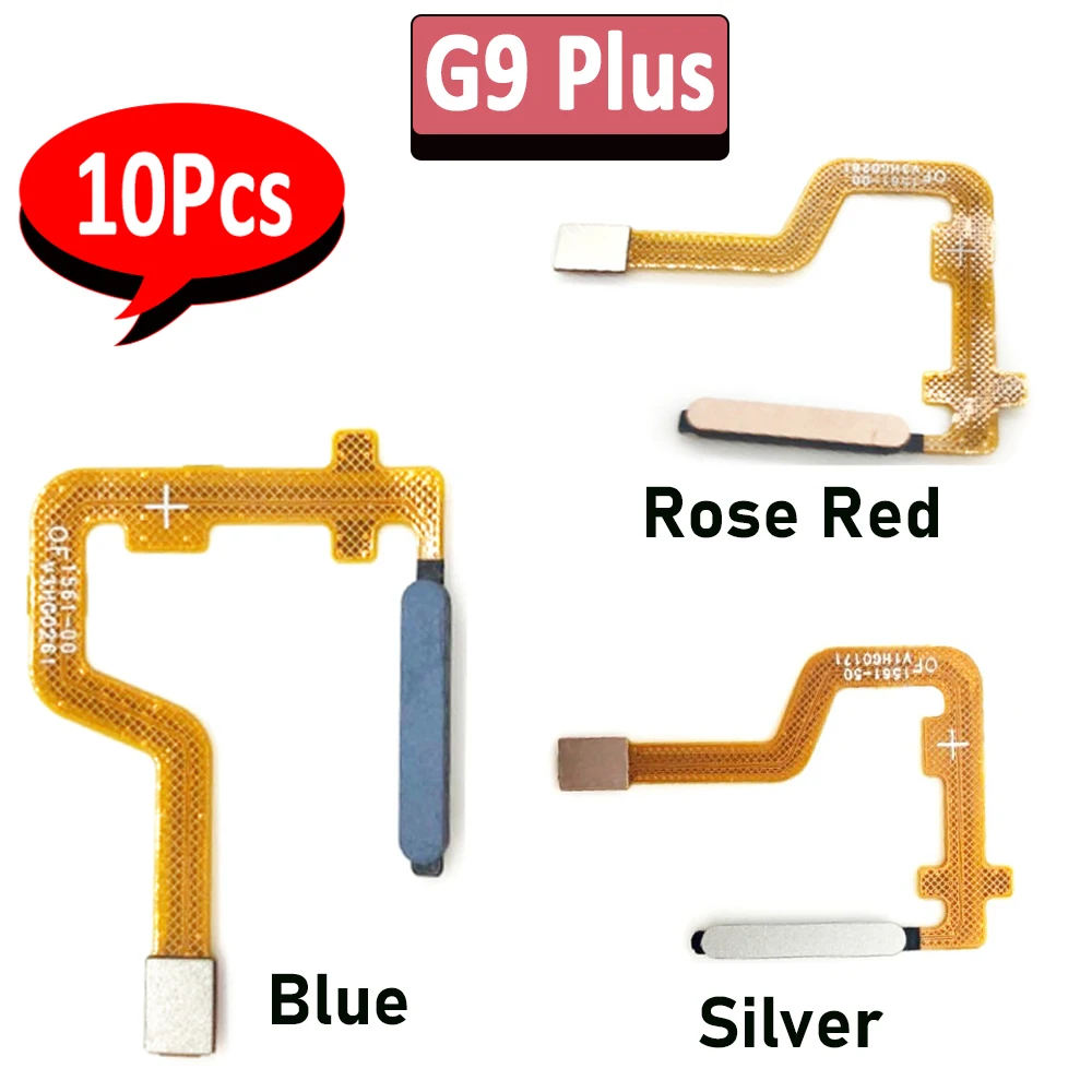 

10Pcs，NEW Home Button Return Flex Cable For Motorola Moto G9 Plus Fingerprint Sensor Scanner Lock Touch ID Ribbon Cable Ribbon