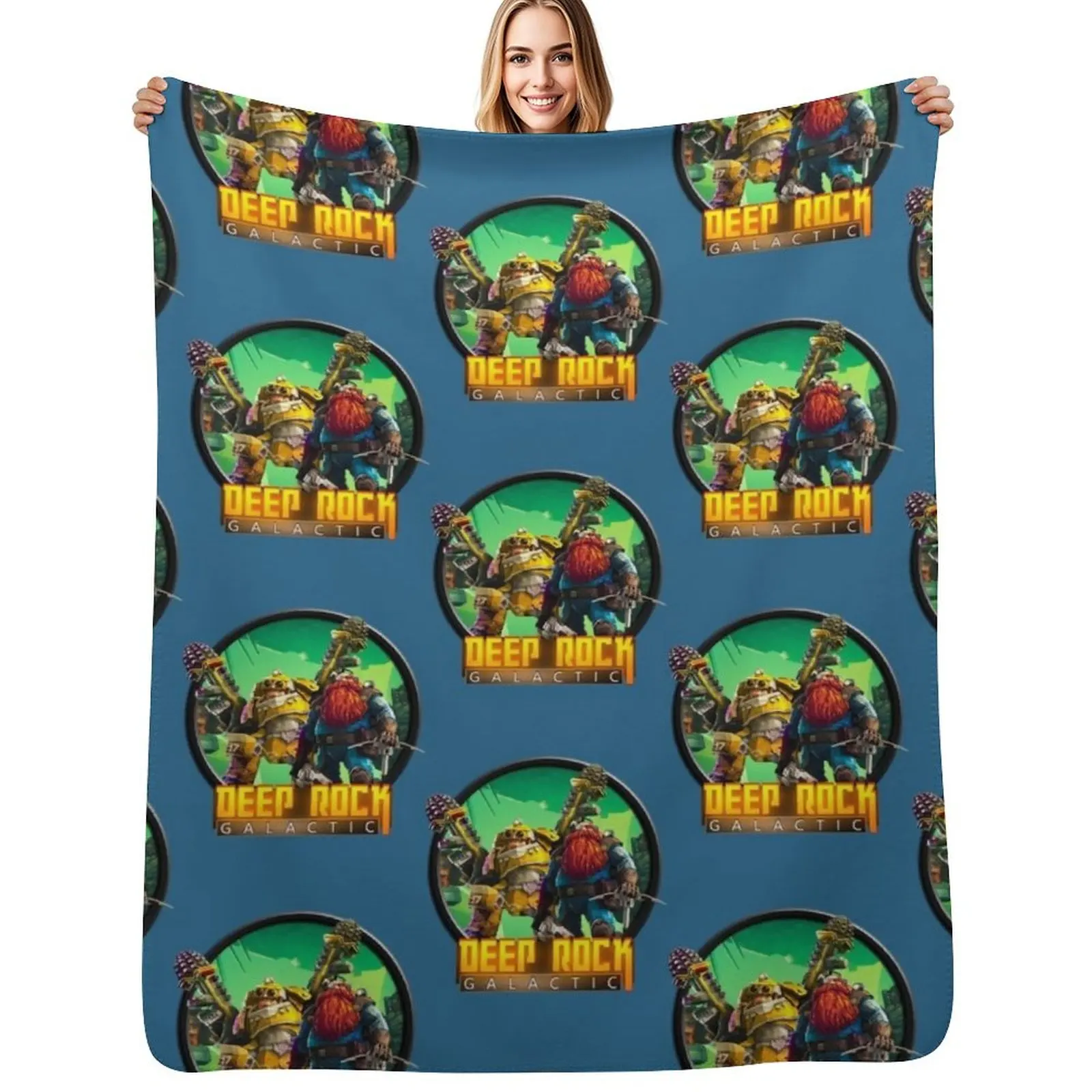 Deep Galactic - Deep Rock Galactic Throw Blanket Moving Flannel Fabric Warm manga Sofa Thermals For Travel Blankets