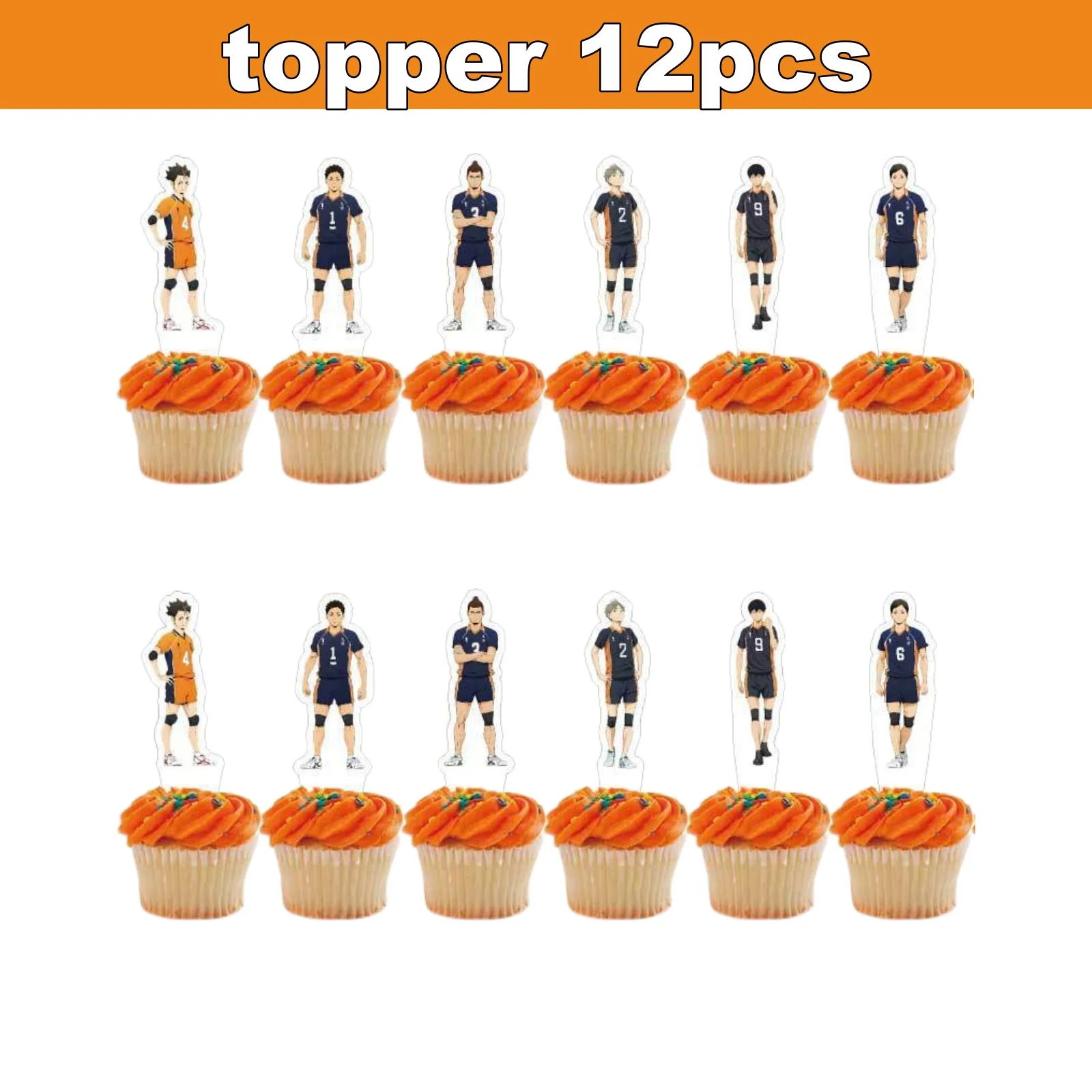 Haikyu! Geburtstagsparty-Dekorationen: Banner, Latexballons, Tortendekorationen und Dekorationen für den Desserttisch – Detail 5