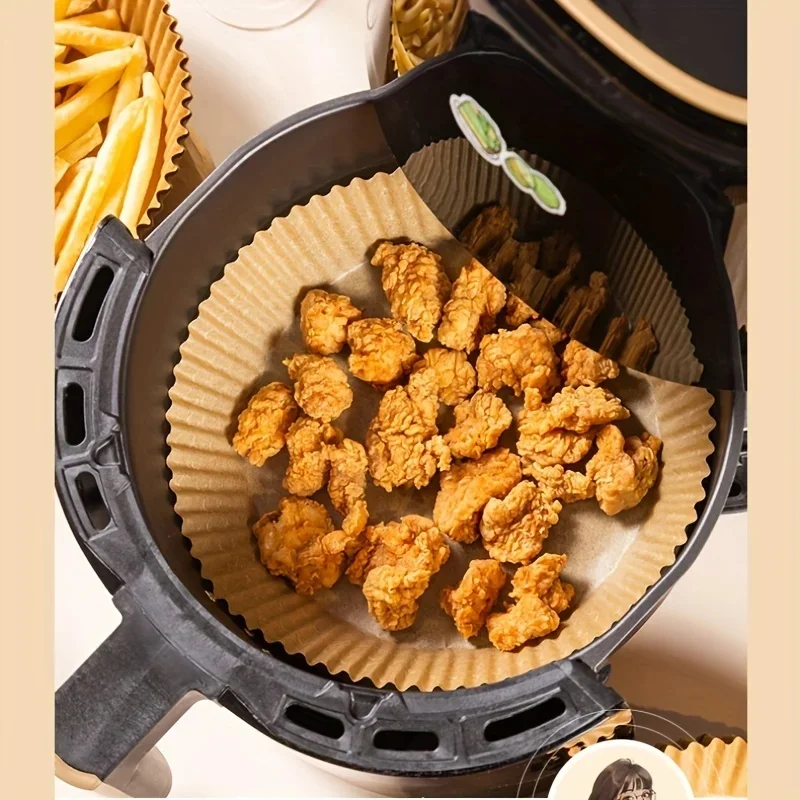Air Fryer Disposable Parchment Paper Liners, Oilproof Waterproof Baking Paper in Round Square Rectangle for Kitchen Cooking