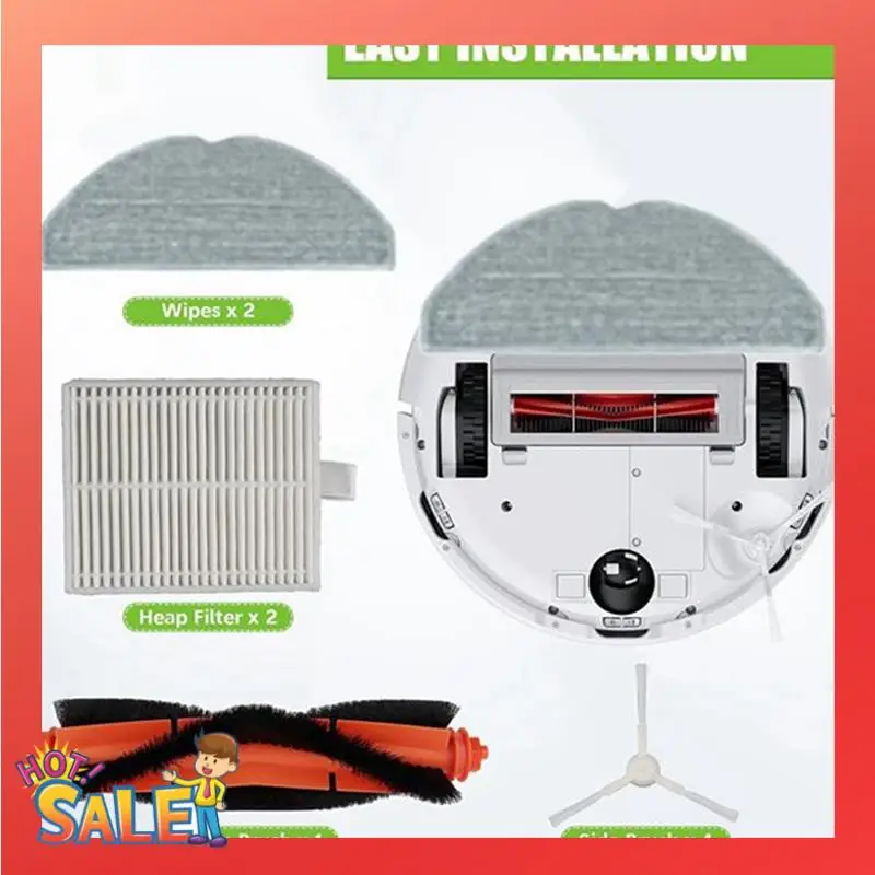 

For Xiaomi Robot Vacuum E10 E12 B112 C103 Vacuum Cleaner Accessories Main Side Brush HEPA Filter Mop Cloth