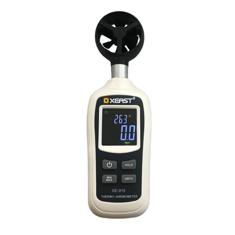 Portable Digital Anemometer with LCD Display for Air Flow Measurement