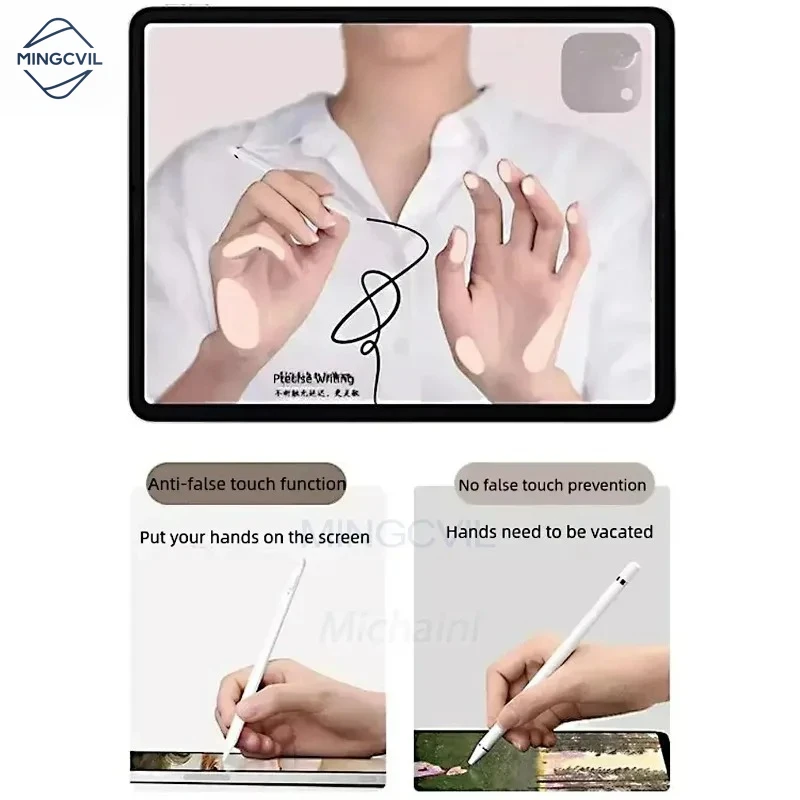 

Стилус-карандаш M4 2025 года для iPad с функцией распознавания отклонения кисти и наклона, совместимый с iPad Air 6, M2 Pro, M3, iPad Pro 11, 12.9, 13, 7/8/9/10/11-го поколений, mini 5, 6, 7