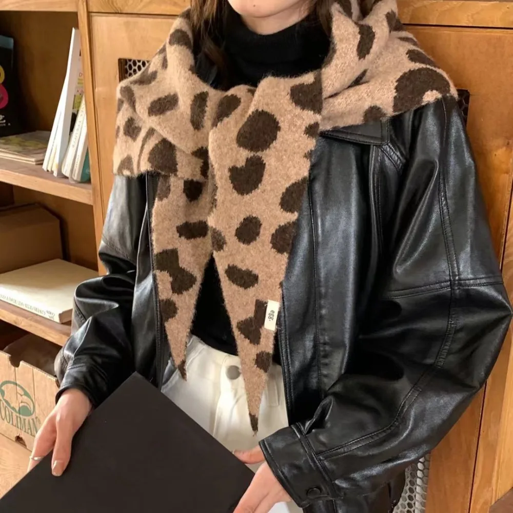 

Soft Korean Style Striped Scarf Plush Cashmere Winter Shawl Neck Warmer Windproof Cape Wraps Autumn Winter