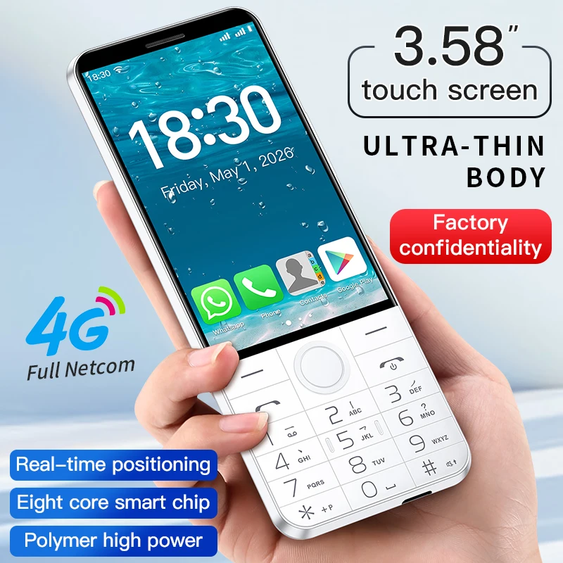 DOOV F27 Pro 4G Touch Screen Keypad Smartphone 4GB+64GB 3.58'' Screen 16mp Android 14 2120mAh MT6765 Google Play BT Mobile Phone