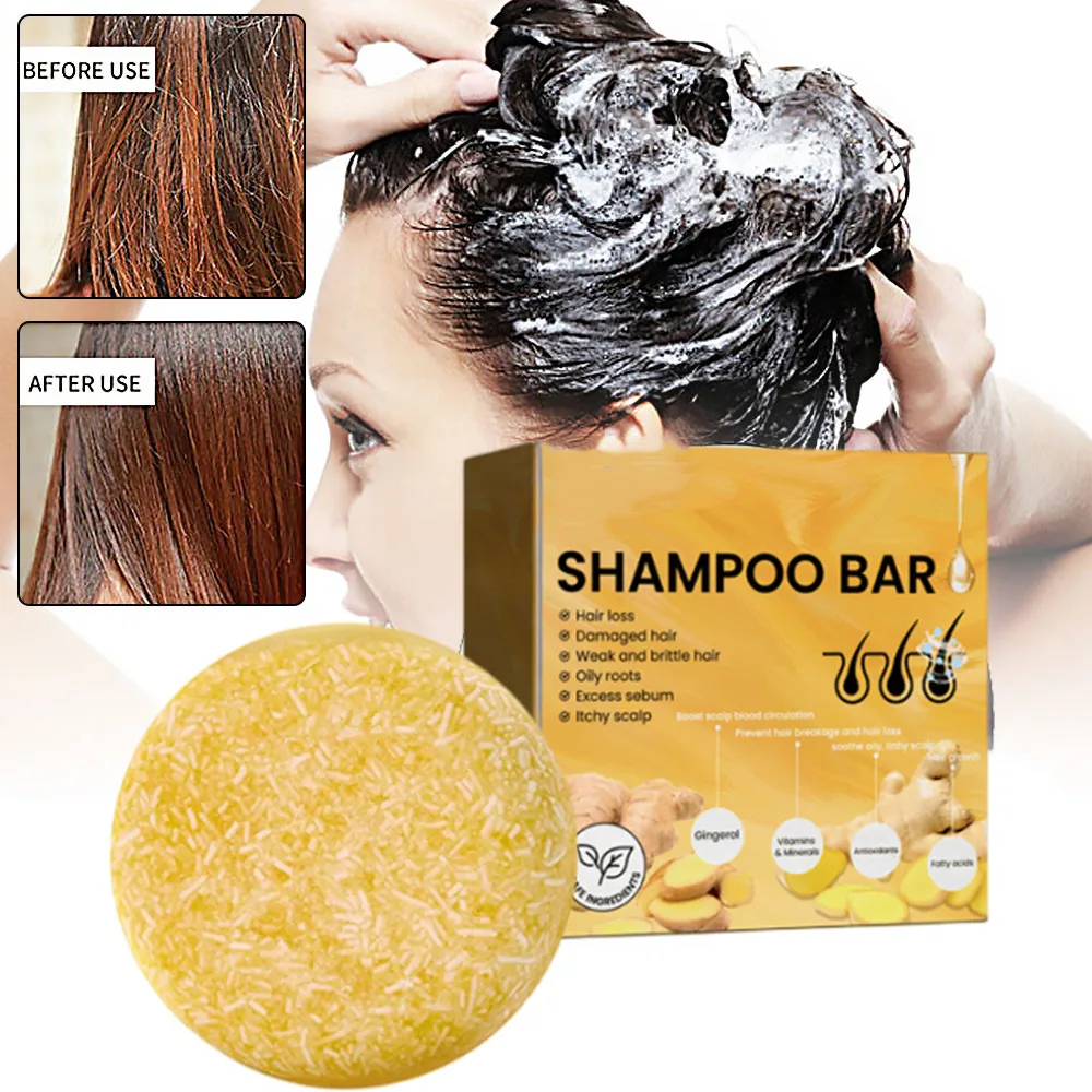 Ginger Hair Regrowth Shampoo Treated Dry Damaged Hair  Shampoo Soap