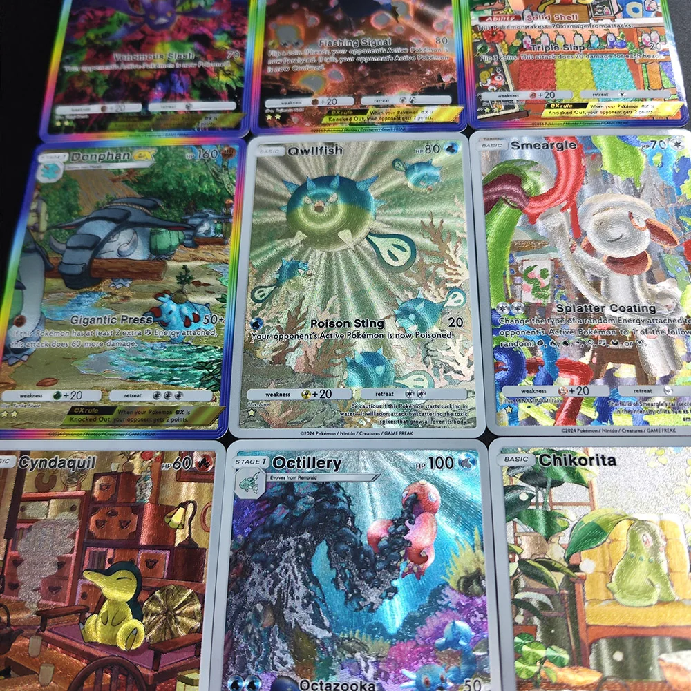 Cartão de Jogo DIY Pokémon TCG Pocket Card Sabedoria do Mar e do Céu Crobat Lanturn Shuckle Donphan Qwilfish EX 2-Star APP